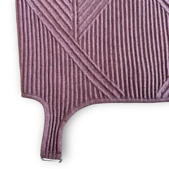 ALO Yoga Denim Knit Garter Tank in Muave Size Small - Picture 3 of 8